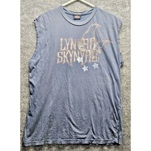 2005 Lynyrd Skynyrd Cutoff Tank Top L Wonderland USA Eagle Stars Vintage Rock